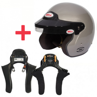 PACK Casque Bell Mag Titanium + HANS Club S?ries 