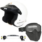 Pack Casque Turn One FIA + Masque pare pierre Scott 