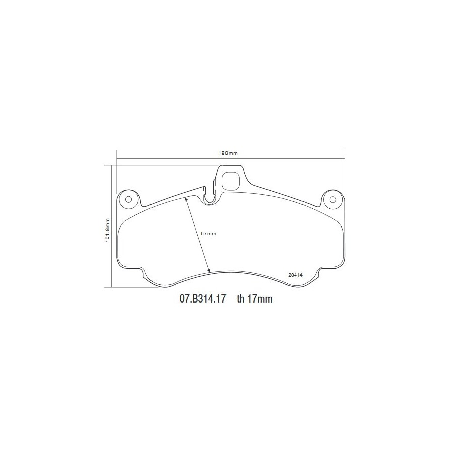 Plaquettes Brembo HP2000 - Porsche 997 GT3 - montage 350mm 