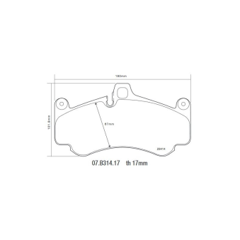 Plaquettes Brembo HP2000 - Porsche 997 GT3 - montage 350mm 