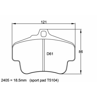 Plaquettes PAGID Porsche Cayman 2.7 / 3.4S 981 (disques acier)