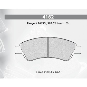 Plaquettes CARBONE LORRAINE Peugeot 206 2.0 S16