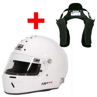 PACK Casque FIA int?gral OMP GP-R + Hans  