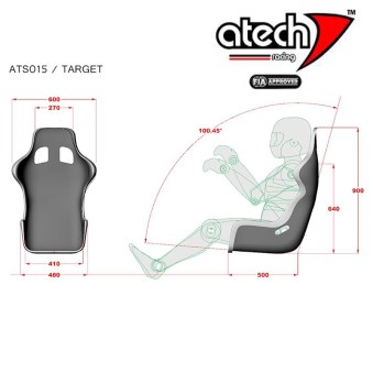 Baquet ATECH FIA Target + Harnais