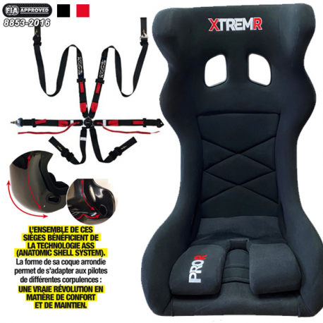 Baquet Atech XtremR FIA ProR + Harnais 