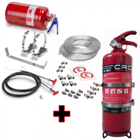 Kit Extincteur automatique SPARCO 4,25L M?canique acier + 2kg 