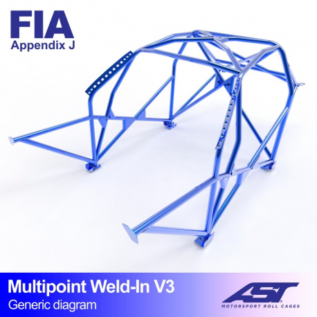 Arceau AST FIA Alfa Romeo 75 4 porte Sedan MULTIPOINT à souder V3