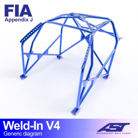 Arceau AST FIA ALFA ROMEO 147 (Tipo 937) 3 portes Hatchback à souder V4