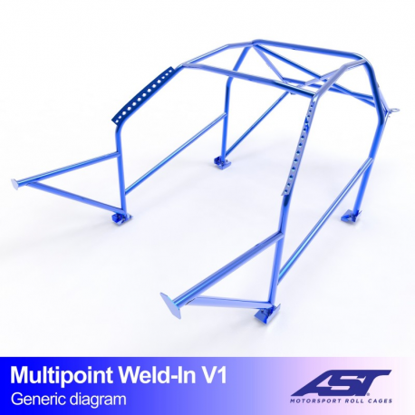 Arceau AST FIA ALFA ROMEO 147 (Tipo 937) 3 portes Hatchback MULTIPOINT à souder V1