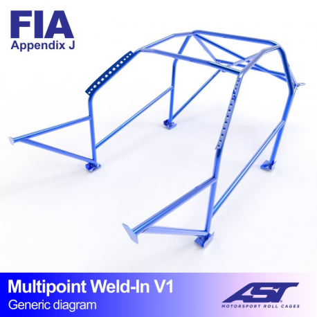 Arceau AST FIA ALFA ROMEO 155 (Tipo 167) 4 portes Sedan FWD MULTIPOINT à souder V1