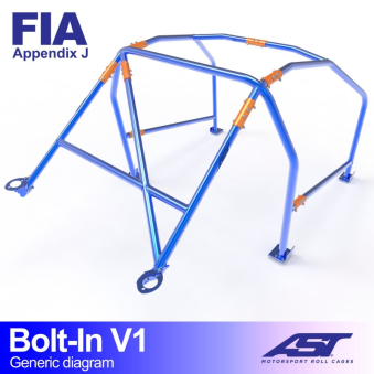 Arceau AST FIA AUDI A4 / S4 (B5) 4 portes Sedan Quattro à boulonner V1