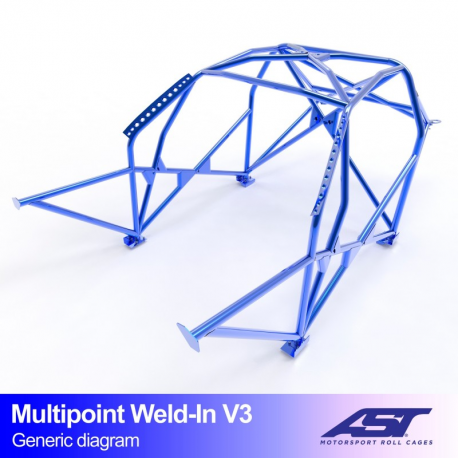 Arceau AST FIA AUDI TT (8N) 3 portes Hatchback FWD MULTIPOINT à souder V3