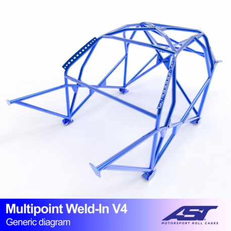 Arceau AST FIA AUDI TT (8N) 3 portes Hatchback Quattro MULTIPOINT à souder V4