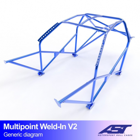 Arceau AST FIA BMW (E34) 5-Series 4 portes Sedan RWD MULTIPOINT à souder V2