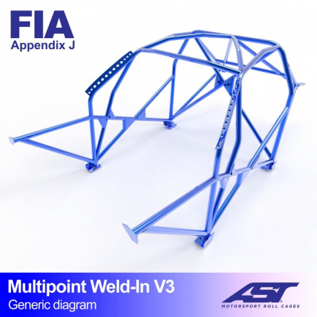 Arceau AST FIA BMW (E36) 3-Series 2 portes Coupe RWD MULTIPOINT à souder V3