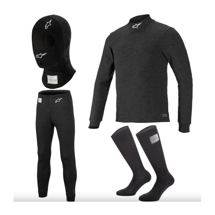 PACKS Sous-vêtements Alpinestar FIA/SFI Race V3 - noir   