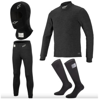 PACKS Sous-vêtements Alpinestar FIA/SFI Race V3 - noir   