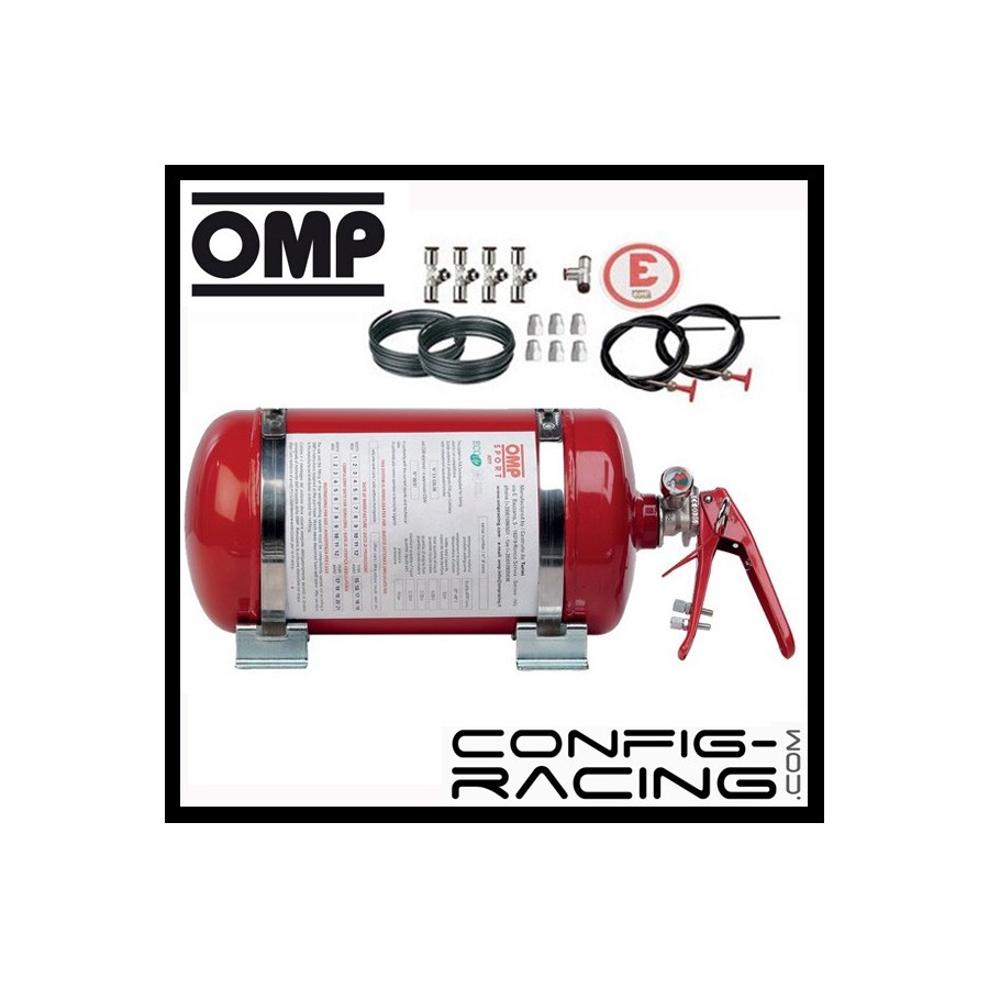 Kit extincteur automatique OMP FIA2000 4.25L Mécanique Acier Berline - Rouge