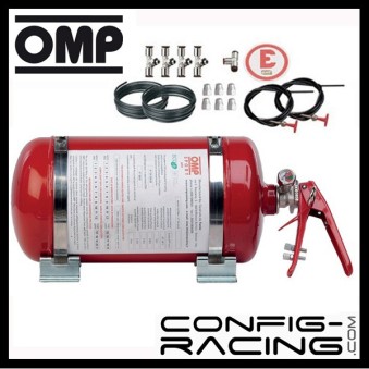 Kit extincteur automatique OMP 4.25L Mécanique Acier Berline - Rouge